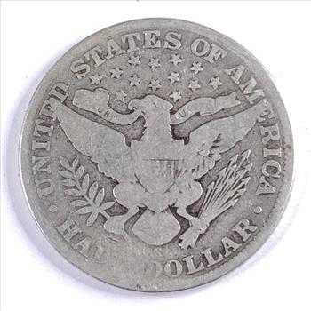 1911-S Silver Barber Half Dollar