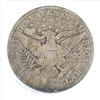 1911-S Silver Barber Half Dollar