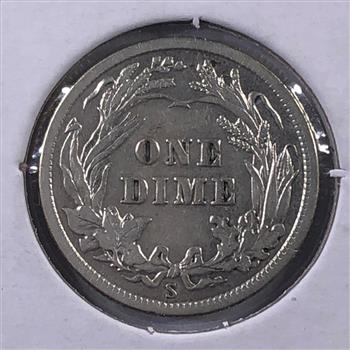 1915-S Silver Barber Dime*LIBERTY Fully Visible