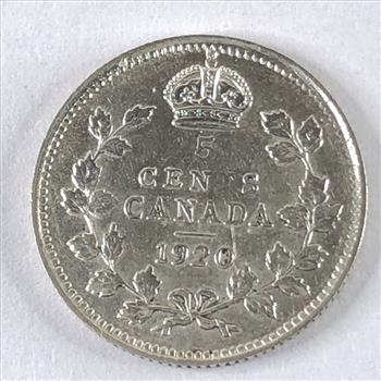 1920 Canada Silve 5 Cents