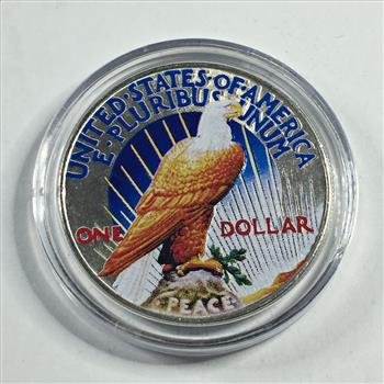 1922 Colorized Peace Silver Dollar*In Capsule Plus Display/Gift Box