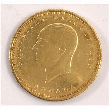 1923 Turkey Gold 100 Kurush*AGW 0.2127 oz*High Grade