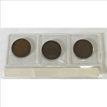 1925, 1925-D and 1925-S Lincoln Head Wheat Cents