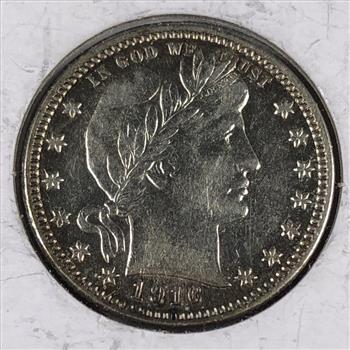 1926 Denver Minted Silver Barber Quarter Type Coin *High Grade