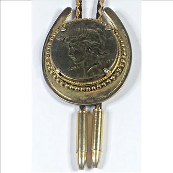 1926 Silver Dollar and Horseshoe Bolo-Tie