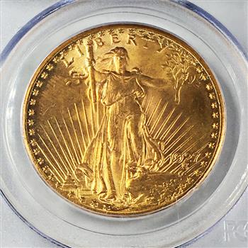 1927 Gold St. Gaudens $20 Double Eagle*Graded MS65 by PCGS*Green CAC Sticker