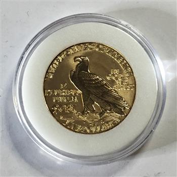 1929 $5 Indian 24K Gold Layered Replica*1