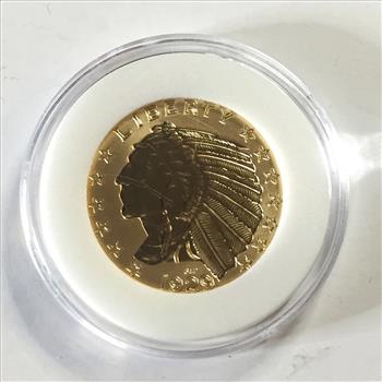 1929 $5 Indian 24K Gold Layered Replica*1