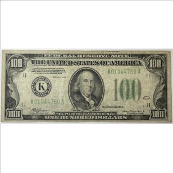 1934 $100 Federal Reserve Note - Federal Reserve Bank of Dallas