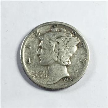 1934 Silver Mercury Dime