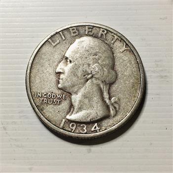 1934 Silver Washington Quarter