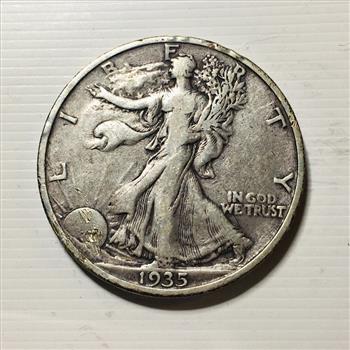 1935-S Silver Walking Liberty Half Dollar