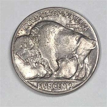1937 D/D Buffalo Nickel Repunched mint mark