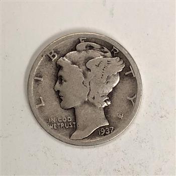 1937 Silver Mercury Dime *Complete your Set | Property Room