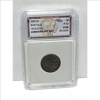 1937-D Buffalo Nickel*Graded F12 by IGS Grading