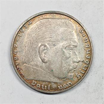 1938 Germany - WW2 ERA Silver 2 Reichsmark