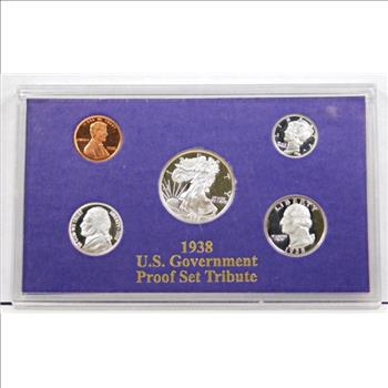 1938 U.S. Government Proof Set Tribute With Silver Plated Coins