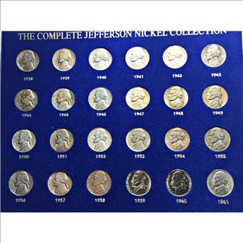 1938-1976*The Complete Jefferson Nickel Collection*Includes 39 Mostly High Grade Nickels Including 2 Wartime Silver Nickels