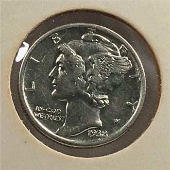 1938-S Silver Mercury Head Dime