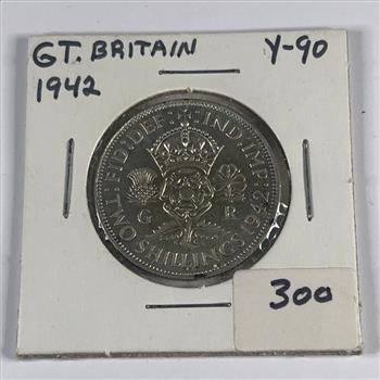 1942 Great Britain Silver Two Shillings*High Grade SILVER COIN FROM WORLD WAR II