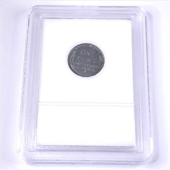 1943 Lincoln Head Steel Wheat Cent*WWII Emergency Issue*In Custom Holder