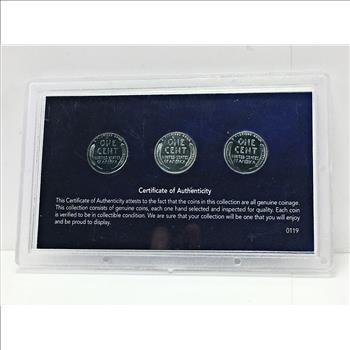 1943-P, D & S Lincoln Head Steel Penny Mint Mark Collection*WWII Emergency Issue*High Grade in Custom Holder