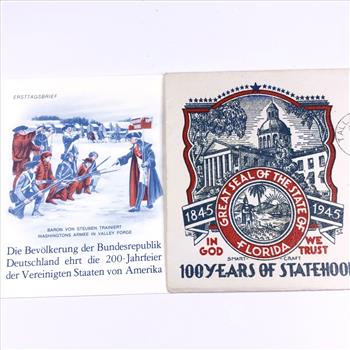 1945 Florida First Day Cover and 1976 Germany First Day Cover