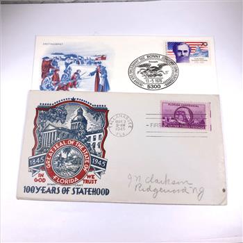 1945 Florida First Day Cover and 1976 Germany First Day Cover