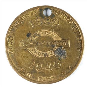 1949 American Smelting & Refining Company's 50th Anniversary Medallion