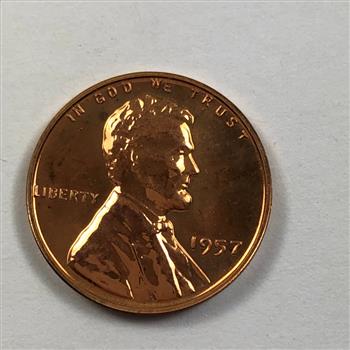 1957 Proof Lincoln Head Wheat Cent*DCAM