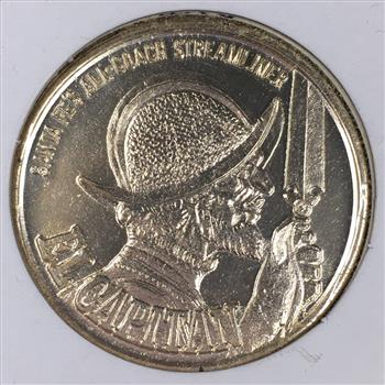 1958 El Capitan Santa Fe Railroad Inaugural Trip Medallion*Aluminum