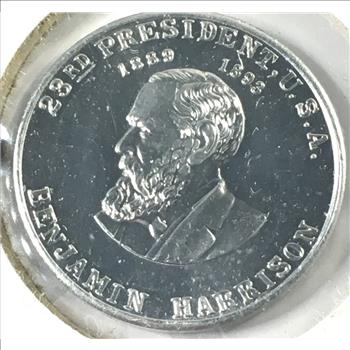 1958 Ohio State Fair Benjamin Harrison Commemorative Medallion*Aluminum