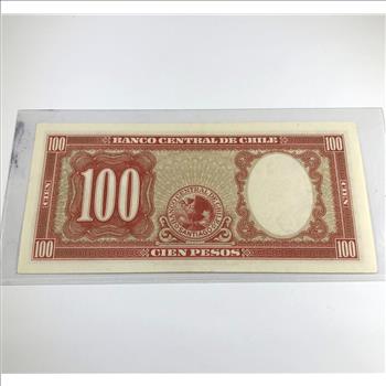 1960 Chile 100 Pesos Banknote*Crisp Uncirculated