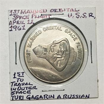 1961 First Manned Orbital Space Flight Medallion*Russia*Nickel*34mm