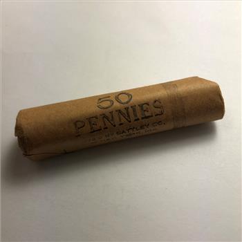 1961 Original Bank Wrapped Shotgun Roll *50 Uncirculated Coins