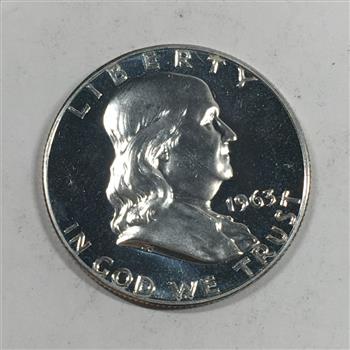 1963 Silver Proof Franklin Half Dollar*DCAM