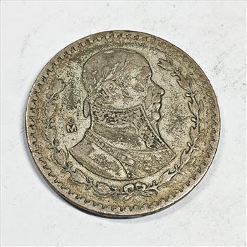 1963Mo Mexico Silver One Peso Coin