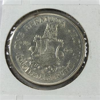 1964 Bermuda Silver One Crown*High Grade