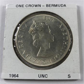 1964 Bermuda Silver One Crown*High Grade