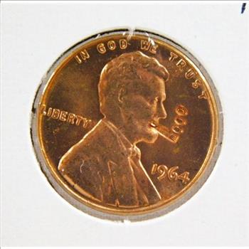 1964 Lincoln Head Cent*Brilliant Uncirculated with Counter Stamp of Smoking Cigar