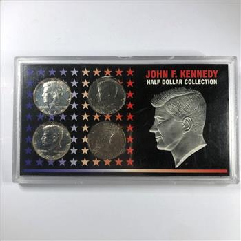 1964 Silver Kennedy Half Dollar, 1976-D, 1967 and 1995-P Kennedy Half Dollars*In Custom Holder