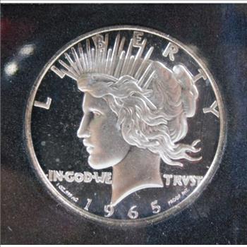 1965 BROKEN SWORD Peace Silver Dollar*Graded Gem BrilliantUncirculated by NCG*1oz .999 Fine Silver