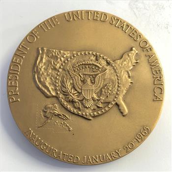 1965 Lyndon Baines Johnson Inaugural Bronze Medallion Commemorative*2.75
