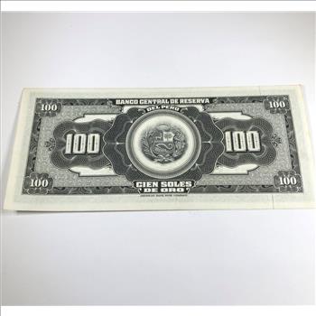 1965 Peru 100 Soles Banknote*Crisp Uncirculated