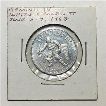 1966 Gemini IV Medallion*Man in Space*Aluminum*26mm