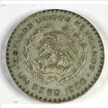 1966Mo Mexico Silver Peso