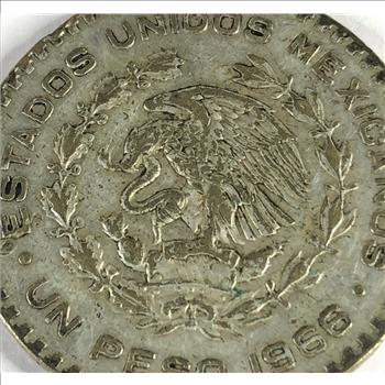 1966Mo Mexico Silver Peso