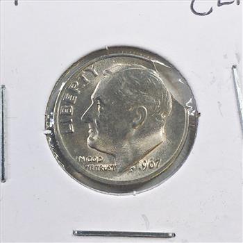 1967 P Clipped Dime *High Grade Error Coin