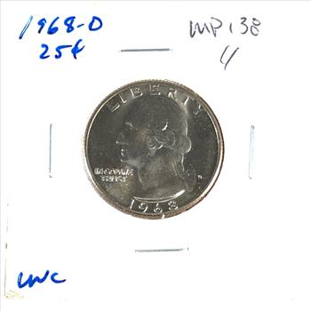 1968-D Washington Quarter*Uncirculated*Lustrous