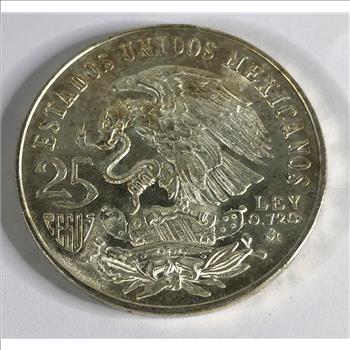 1968Mo Mexico Olympic Commemorative Silver 25 Pesos Coin*High Grade*Nice Luster